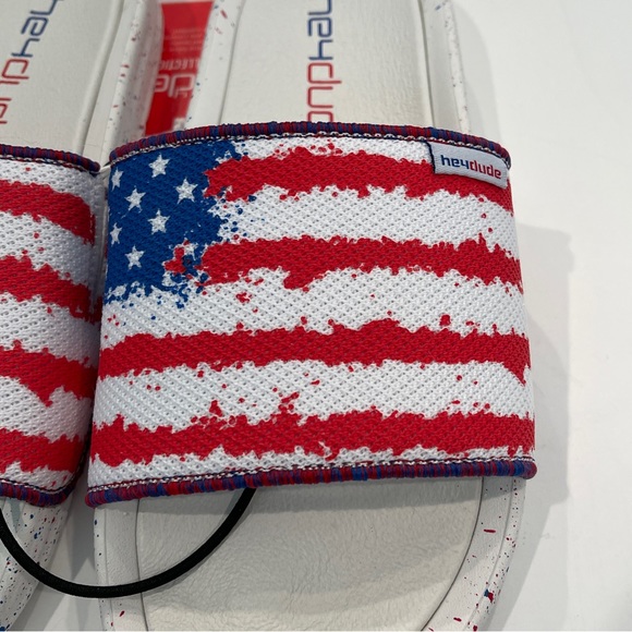 NWT Hey Dude Peggy Flag Slide Sandals Women's Size 7 NEW - Picture 3 of 16